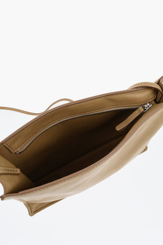 Borsa a Spalla in Pelle a Tinta Unita