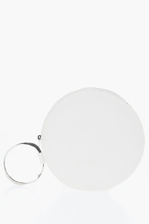 Wrist Bag ROUND in Pelle con Chiusura a Zip