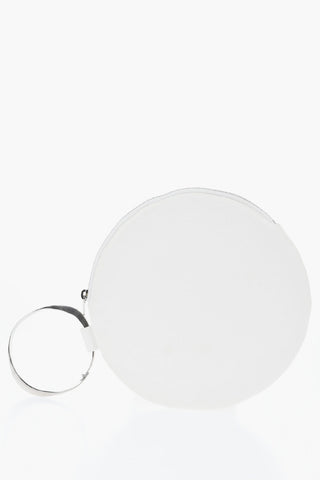 Wrist Bag ROUND in Pelle con Chiusura a Zip