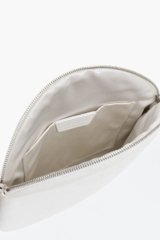 Wrist Bag ROUND in Pelle con Chiusura a Zip