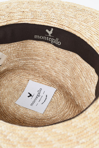 Raffia Fedora BOGART With Strap