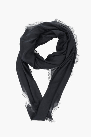 Foulard a Tinta Unita con Frange