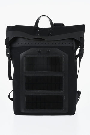 MM11 Rucksack aus Mackintosh-Gewebe einfarbig mit Solarpaneelen