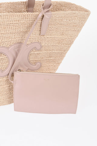 Raffia Tote Bag SUPPLE with Leather Trims