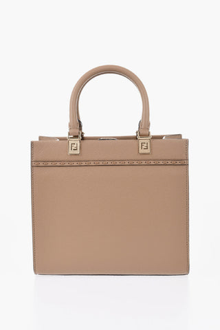 Mini Hammered Leather Tote SUNSHINE with Embossed Logo