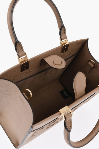 Mini Hammered Leather Tote SUNSHINE with Embossed Logo