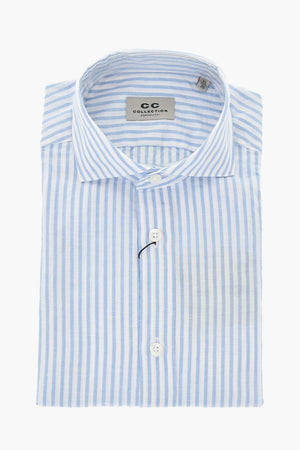 CC COLLECTION Cotton Shirt With Awning Stripes