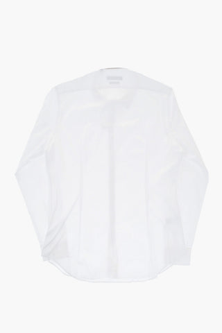 CODE Camicia Slim Fit in Tinta Unita con Abbottonatura a Scomparsa