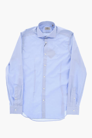 CC COLLECTION Camicia in Popeline di Cotone con Collo Francese
