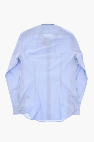CC COLLECTION Camicia in Popeline di Cotone con Collo Francese
