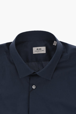 CC COLLECTION Camicia in Cotone Stretch a Tinta Unita