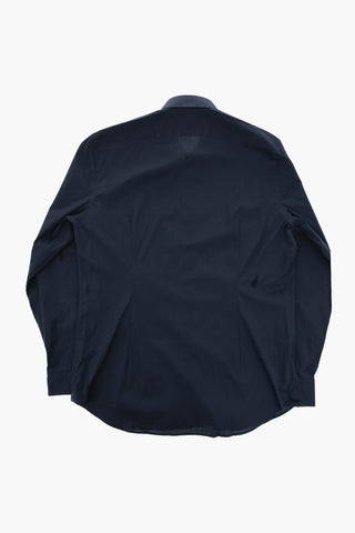CC COLLECTION Stretch Cotton Solid-Color Shirt