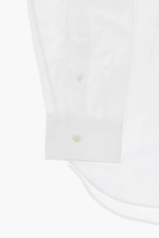 CC COLLECTION 단색 면 포플린 셔츠 프렌치 카라