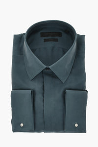 CODE Slim-Fit-Hemd aus Seide mit italienischem Kragen