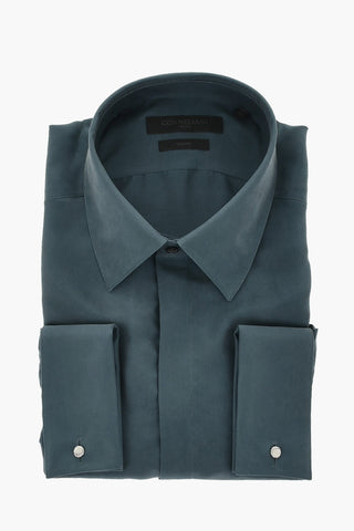 CODE Slim Fit Silk Shirt with Italian Collar