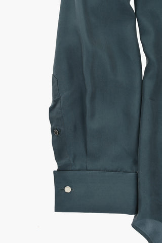 CODE Slim Fit Silk Shirt with Italian Collar