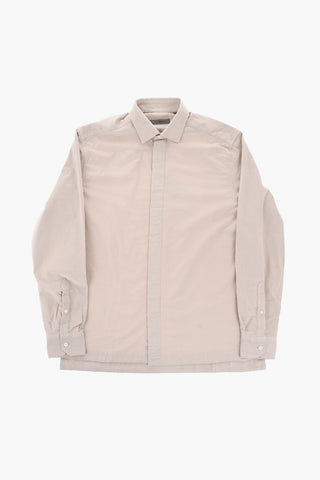 Camicia in Velour con Abbottonatura a Scomparsa