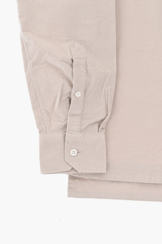 Camicia in Velour con Abbottonatura a Scomparsa