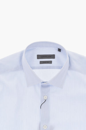 Baumwollhemd mit Hairline-Muster, bügelfrei
