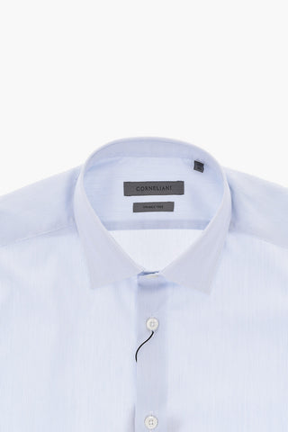 Baumwollhemd mit Hairline-Muster, bügelfrei