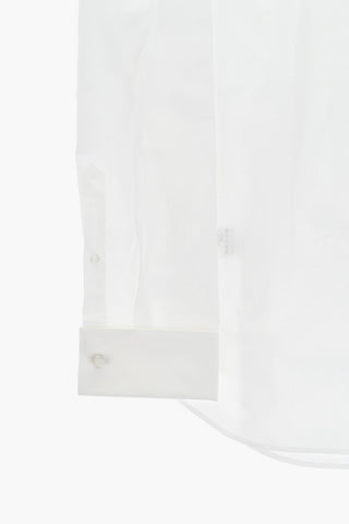 CC COLLECTION Camicia in Tinta Unita con Gemelli e Abbottonatura a Scomparsa