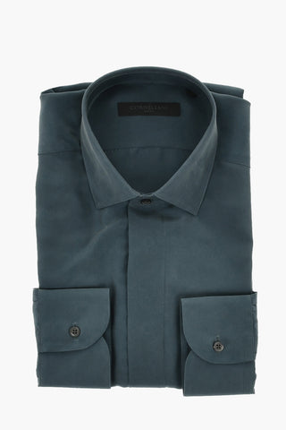 CODE Silk Shirt with French Collar