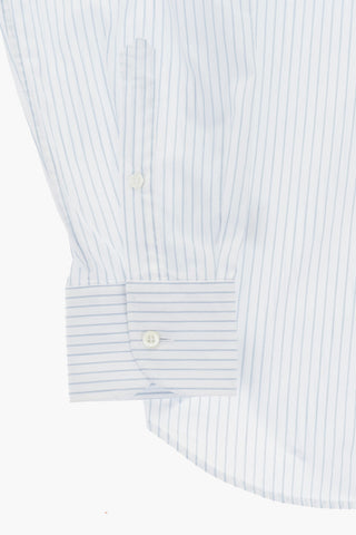 Poplin Cotton Striped Shirt with French Collar