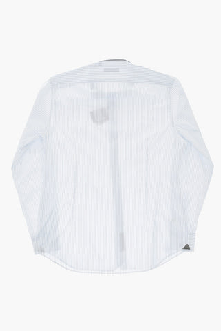 Poplin Cotton Striped Shirt with French Collar