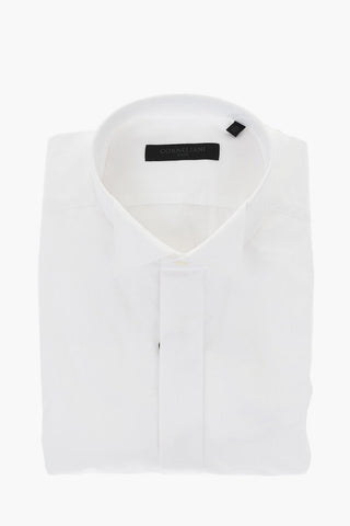 CODE Cotton Poplin Shirt with Cufflinks and Diplomatic Collar