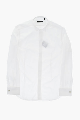 CODE Cotton Poplin Shirt with Cufflinks and Diplomatic Collar