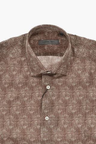 Camicia in Seta con Collo Francese