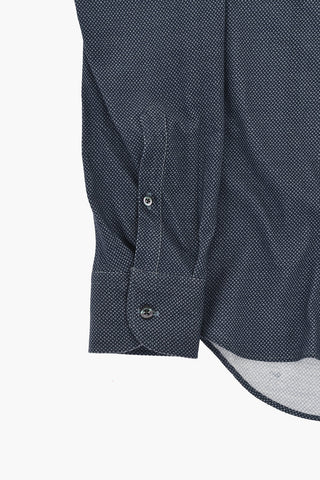 Cotton Jersey Shirt with Micro Motifs