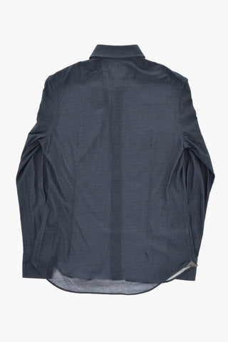 Cotton Jersey Shirt with Micro Motifs
