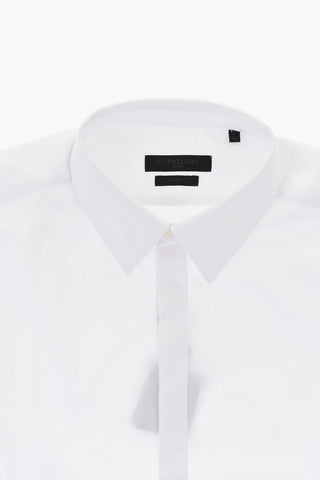 CODE Camicia Slim Fit in Tinta Unita con Gemelli