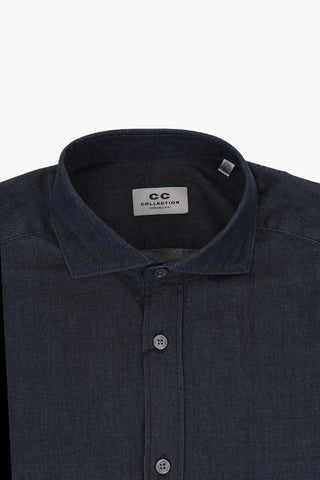 CC COLLECTION Leichtes Baumwollhemd mit französischem Kragen