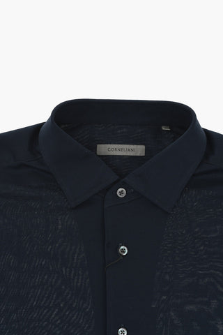Cotton Jersey Shirt with French Collar