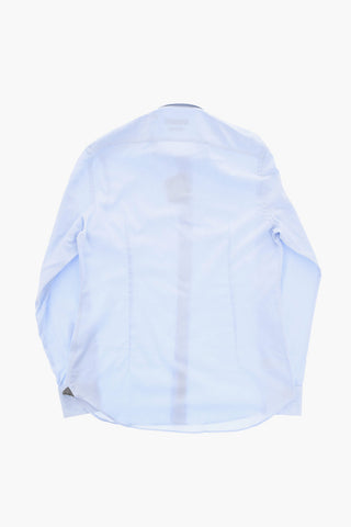 Wrinkle-Free Cotton Shirt with French Collar