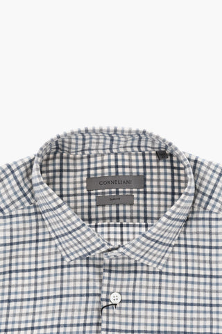 Slim-Fit-Hemd Aus Baumwollflanell Mit Karomuster