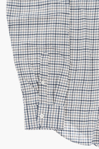 Slim-Fit-Hemd Aus Baumwollflanell Mit Karomuster