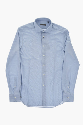 Camicia in Tessuto Stretch con Micro Pattern