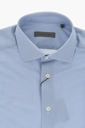 Stretch Fabric Shirt with Micro Pattern