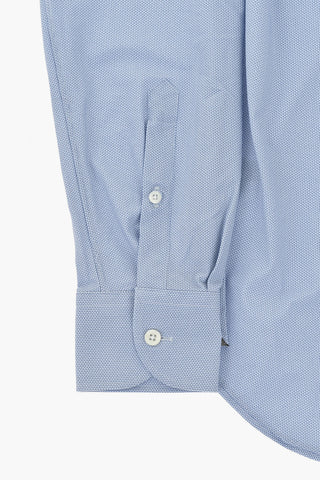 Camicia in Tessuto Stretch con Micro Pattern