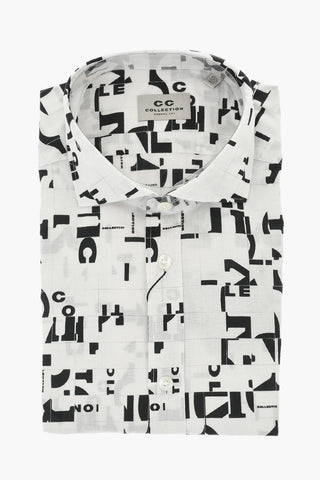 CC COLLECTION Baumwollhemd mit Monogramm-Motiv