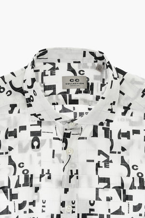 CC COLLECTION Baumwollhemd mit Monogramm-Motiv