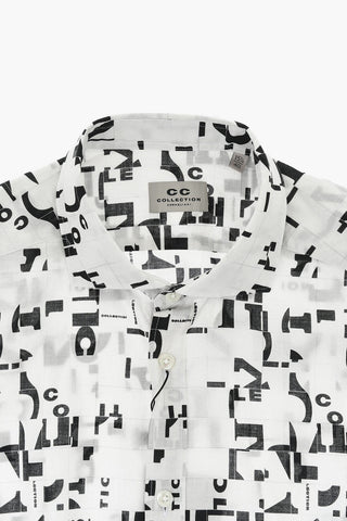 CC COLLECTION Baumwollhemd mit Monogramm-Motiv