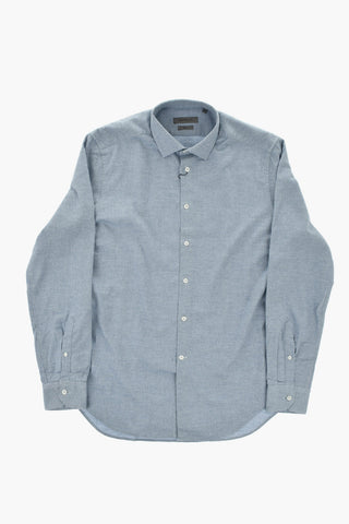 Camicia in Cotone e Cashmere con Collo Italiano