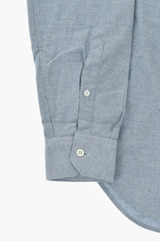 Cotton and Cashmere Shirt with Italian Collar