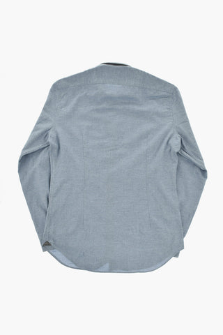 Cotton and Cashmere Shirt with Italian Collar