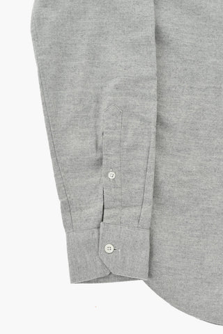 Slim Fit Flannel Shirt with French Collar