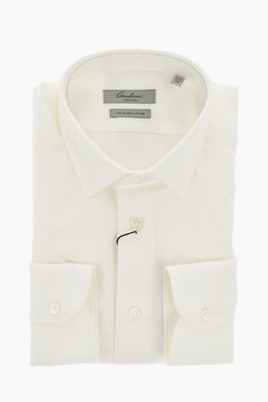 Cotton Poplin Shirt With Italian Collar